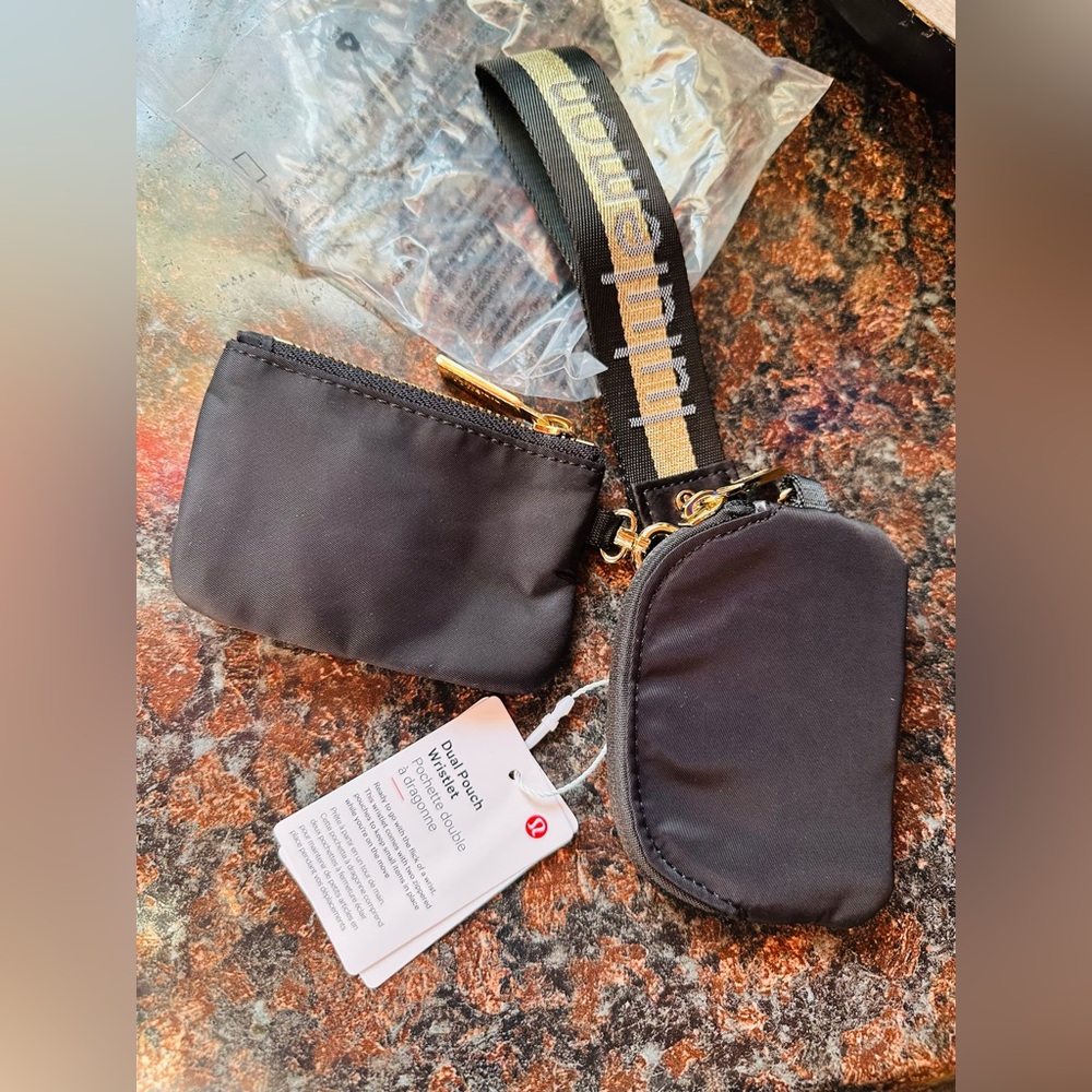 lululemon✨🖤💛Black and Gold Wristlet Set - Picture 2 of 4